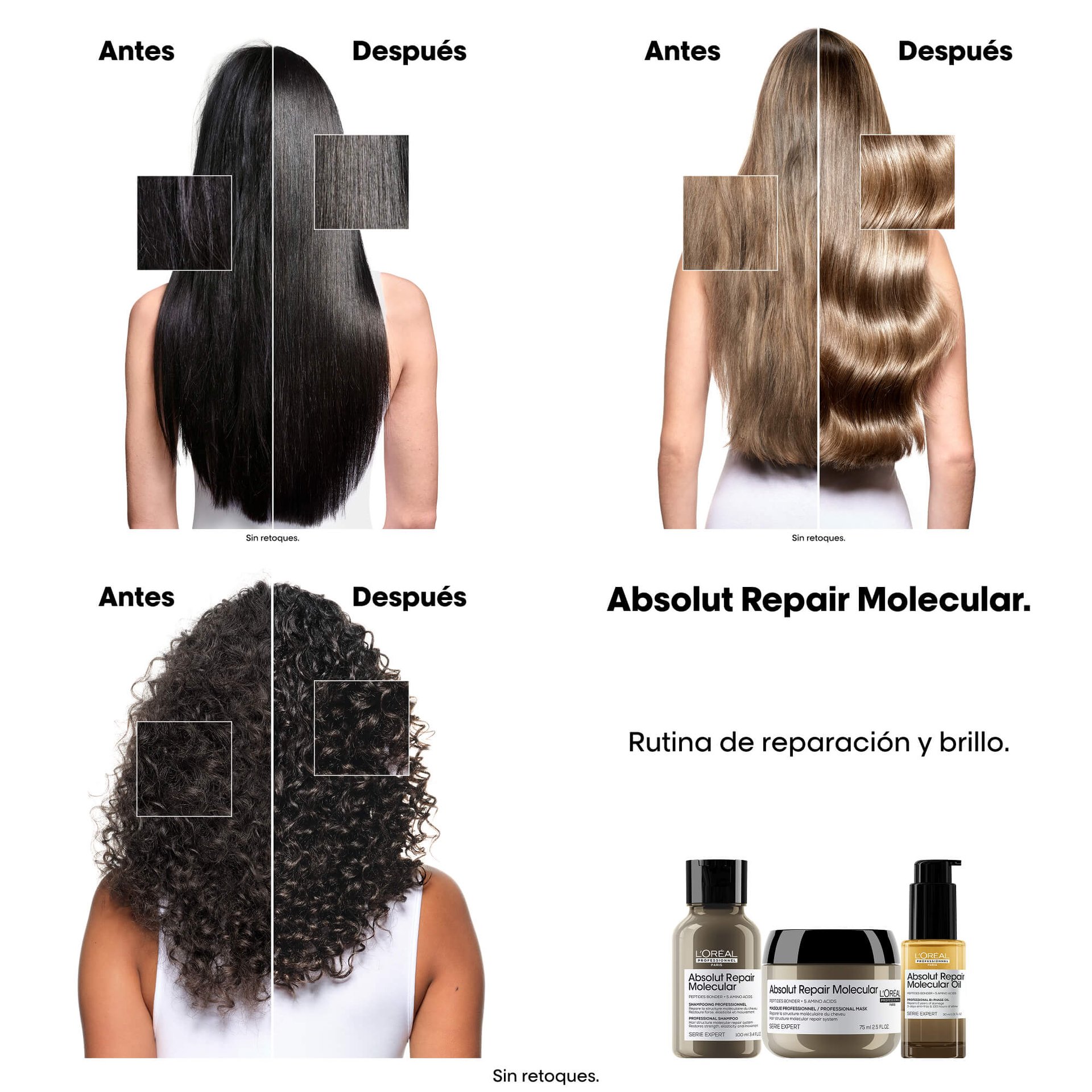 Aceite para el frizz del cabello LOréal Professionnel Absolut Repair Molecular
